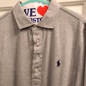 Long sleeve polo, worn 1x
